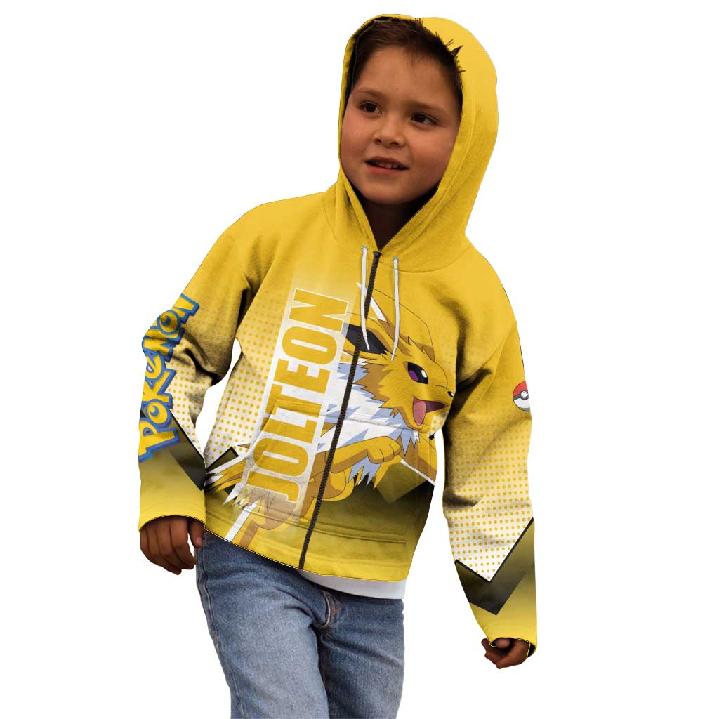 Jolteon from Poké Kid Hoodie with Electric Type Thunderbolt and Speed Design - The Mazicc