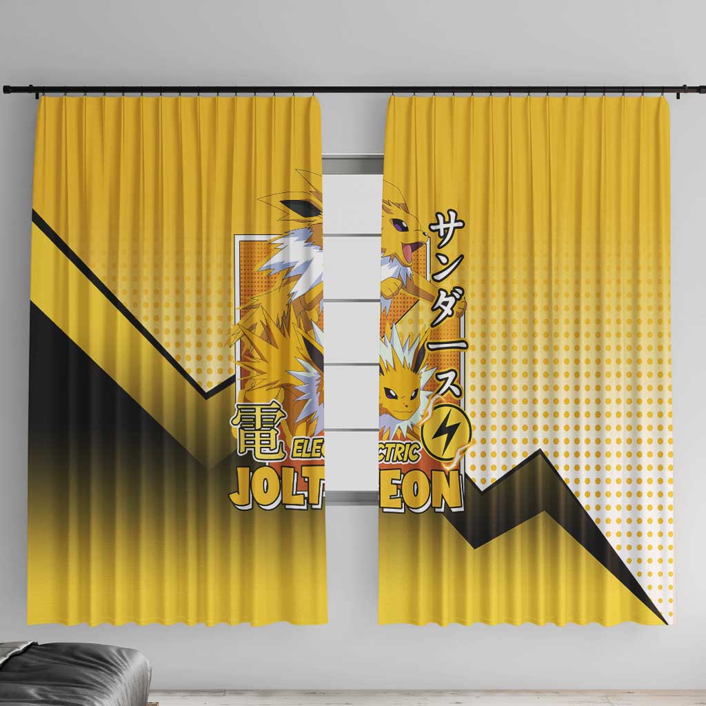 Jolteon from Poké Window Curtain with Electric Type Thunderbolt and Speed Design - The Mazicc