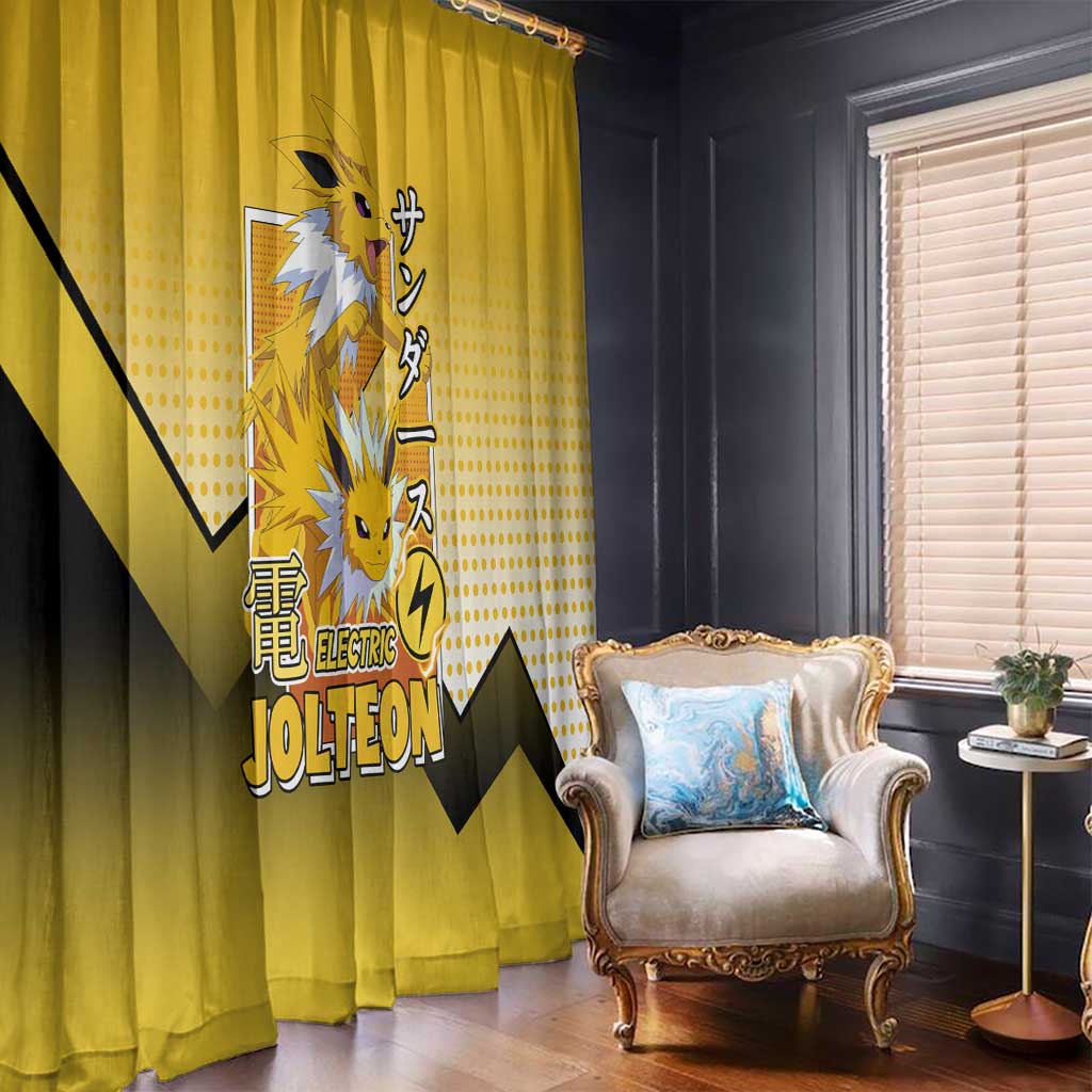 Jolteon from Poké Window Curtain with Electric Type Thunderbolt and Speed Design - The Mazicc