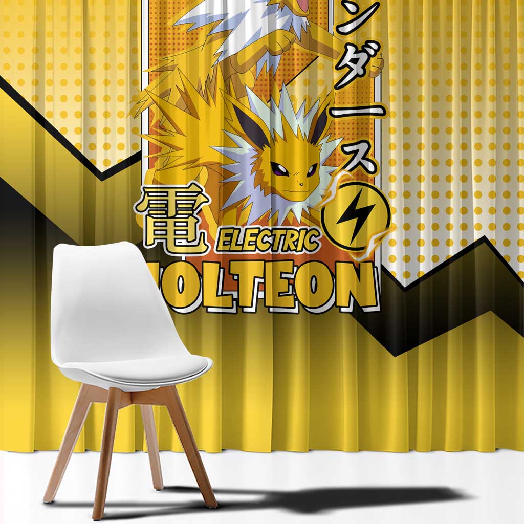 Jolteon from Poké Window Curtain with Electric Type Thunderbolt and Speed Design - The Mazicc