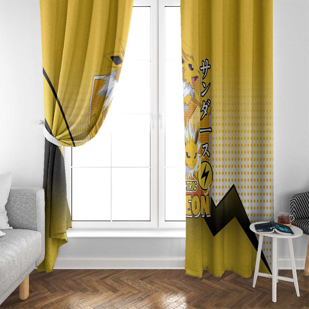 Jolteon from Poké Window Curtain with Electric Type Thunderbolt and Speed Design - The Mazicc