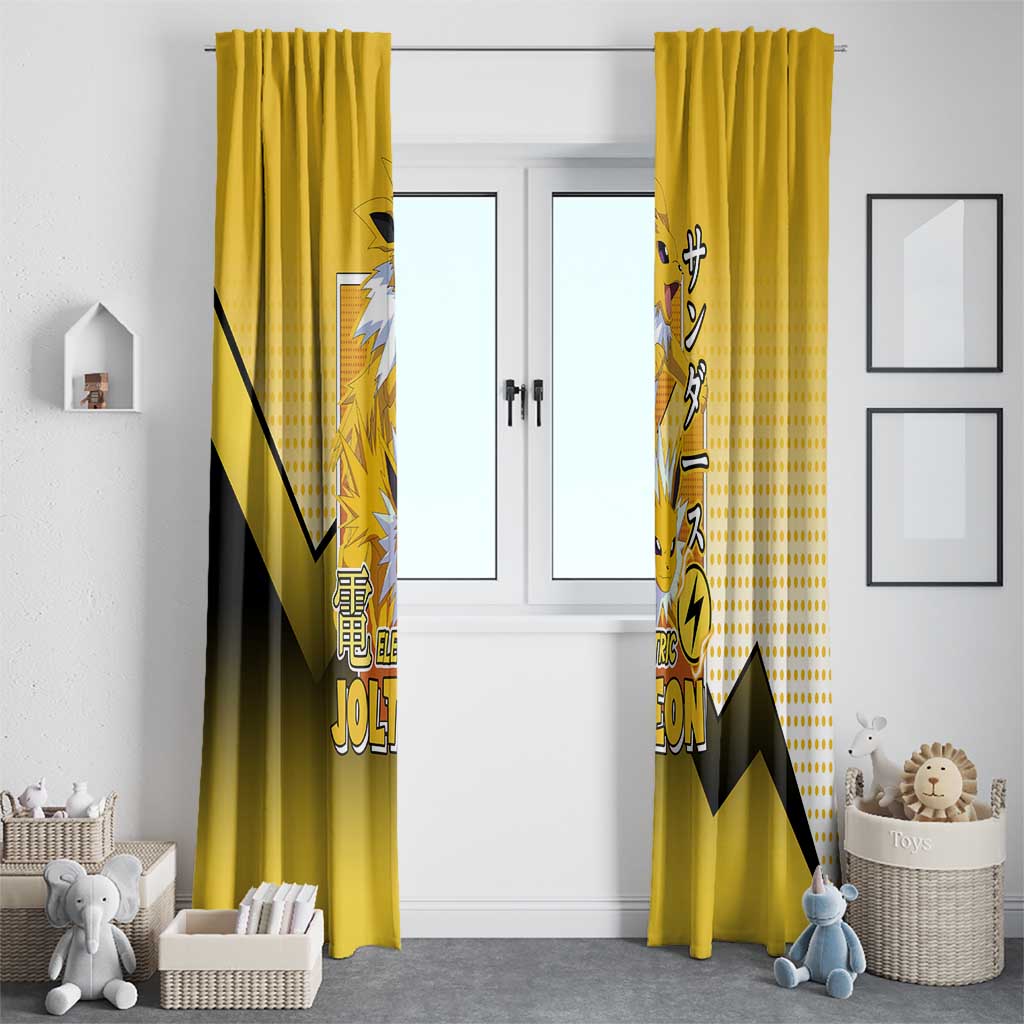Jolteon from Poké Window Curtain with Electric Type Thunderbolt and Speed Design - The Mazicc