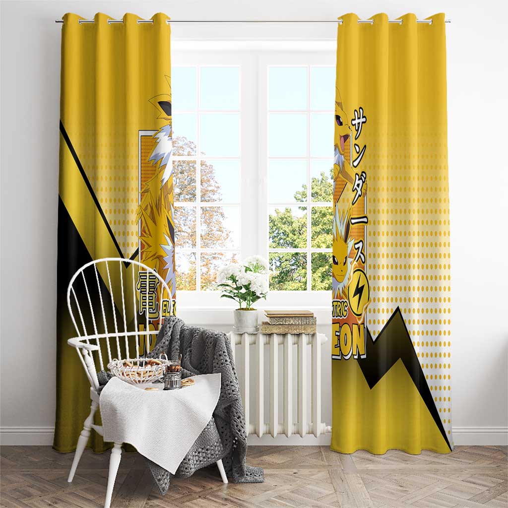 Jolteon from Poké Window Curtain with Electric Type Thunderbolt and Speed Design - The Mazicc