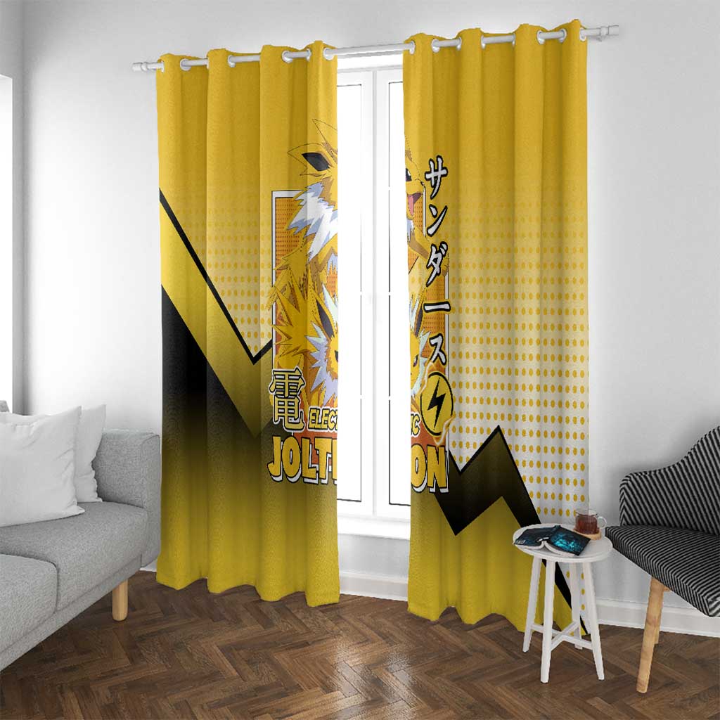 Jolteon from Poké Window Curtain with Electric Type Thunderbolt and Speed Design - The Mazicc