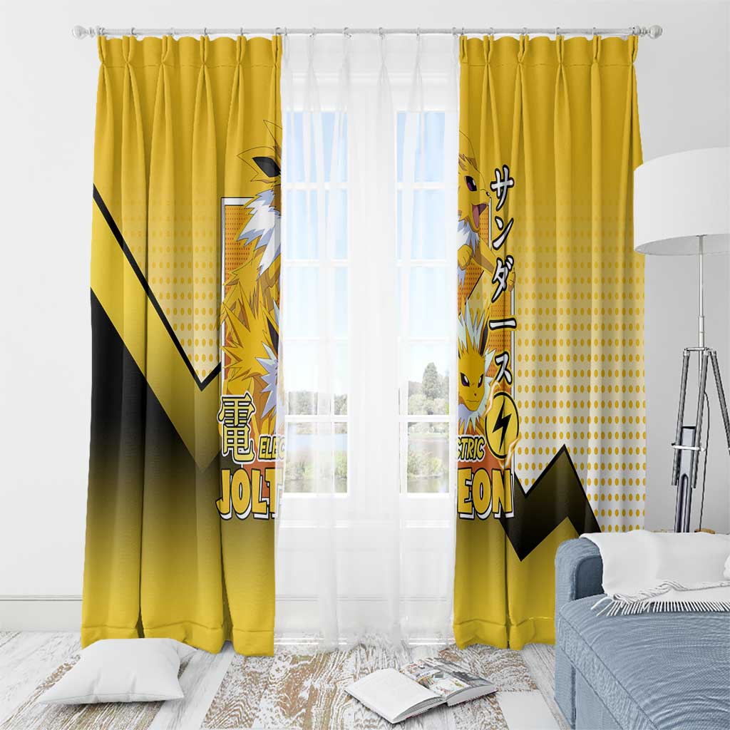 Jolteon from Poké Window Curtain with Electric Type Thunderbolt and Speed Design - The Mazicc