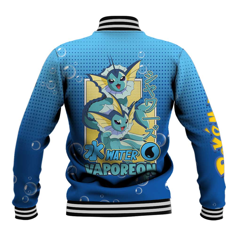 Vaporeon from Poké Baseball Jacket with Water Type Ability and Swimming Pose Design - The Mazicc