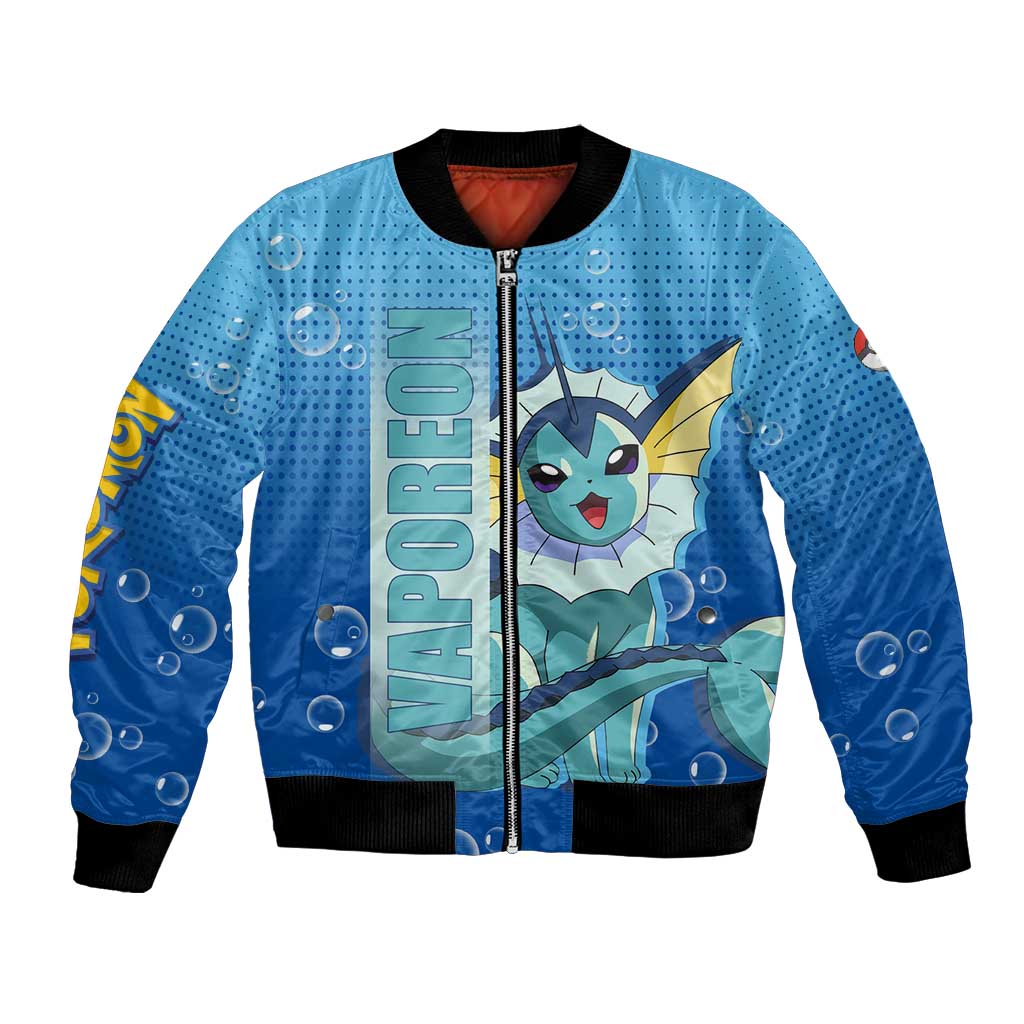 Vaporeon from Poké Bomber Jacket with Water Type Ability and Swimming Pose Design - The Mazicc