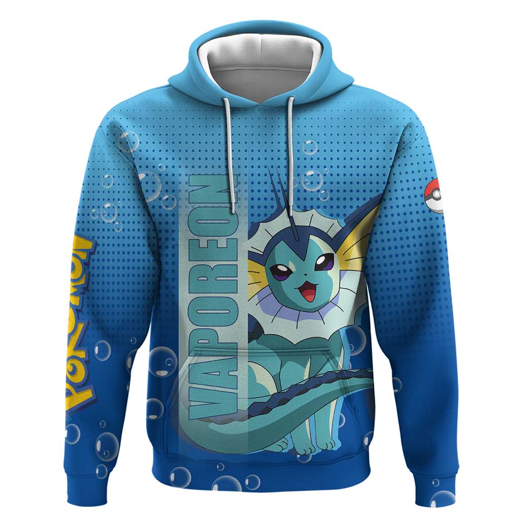 Vaporeon from Poké Hoodie with Water Type Ability and Swimming Pose Design - The Mazicc