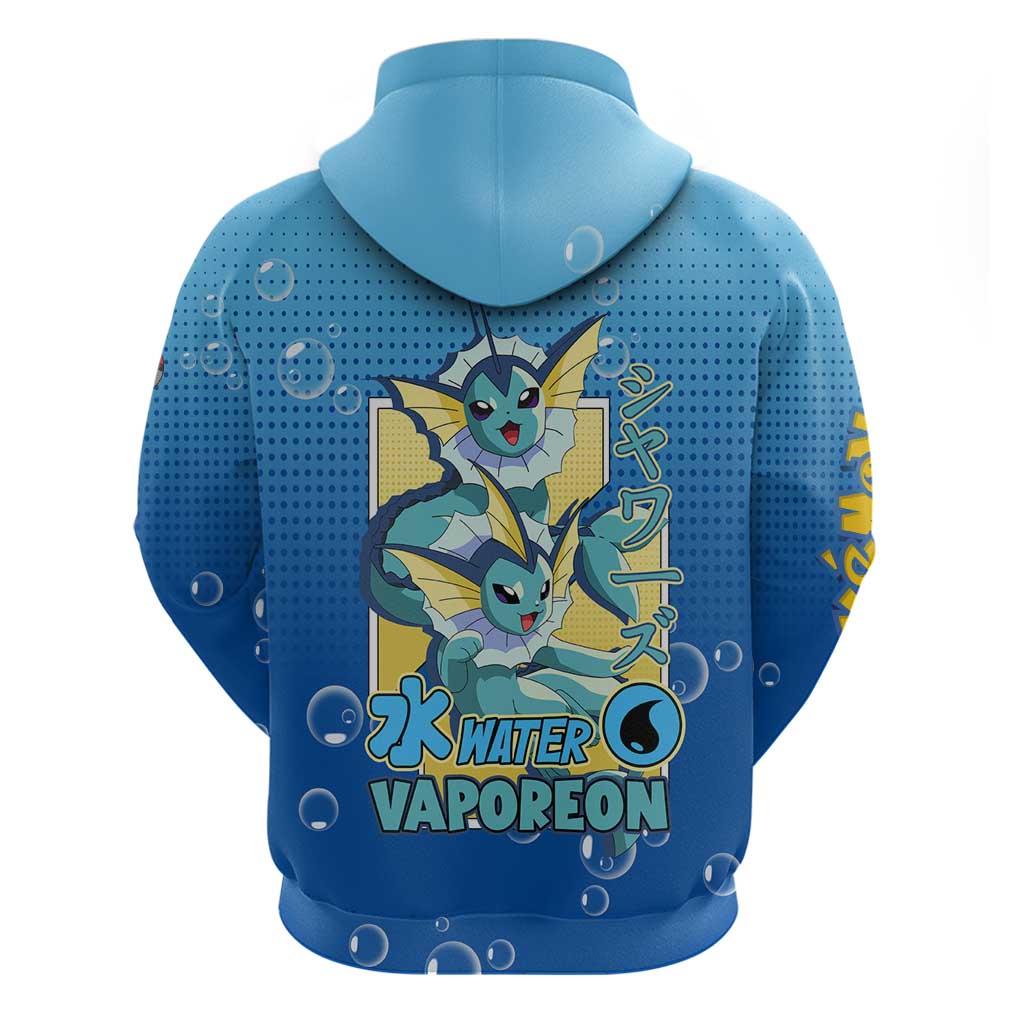 Vaporeon from Poké Hoodie with Water Type Ability and Swimming Pose Design - The Mazicc