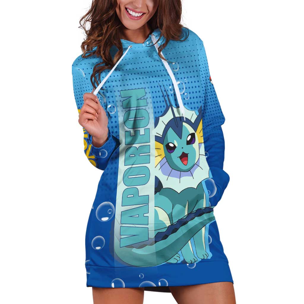 Vaporeon from Poké Hoodie Dress with Water Type Ability and Swimming Pose Design - The Mazicc
