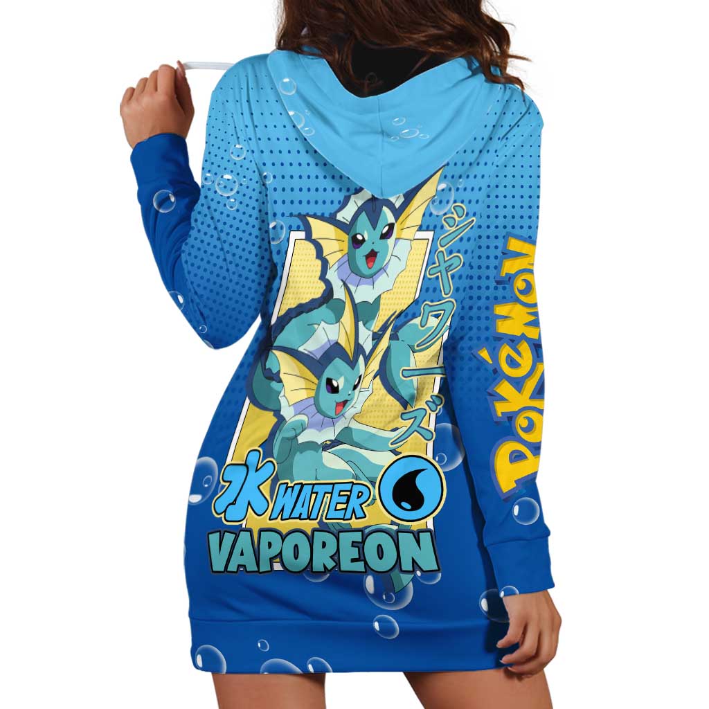Vaporeon from Poké Hoodie Dress with Water Type Ability and Swimming Pose Design - The Mazicc