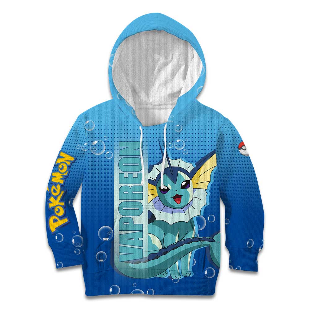 Vaporeon from Poké Kid Hoodie with Water Type Ability and Swimming Pose Design - The Mazicc
