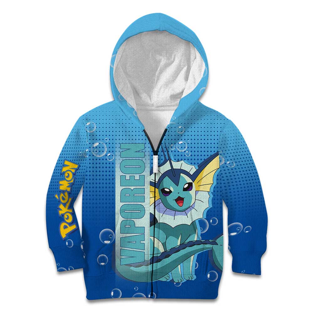 Vaporeon from Poké Kid Hoodie with Water Type Ability and Swimming Pose Design - The Mazicc