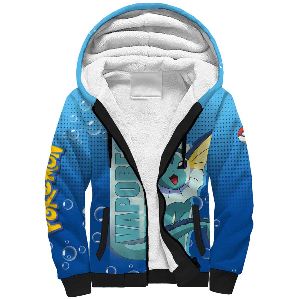 Vaporeon from Poké Sherpa Hoodie with Water Type Ability and Swimming Pose Design - The Mazicc