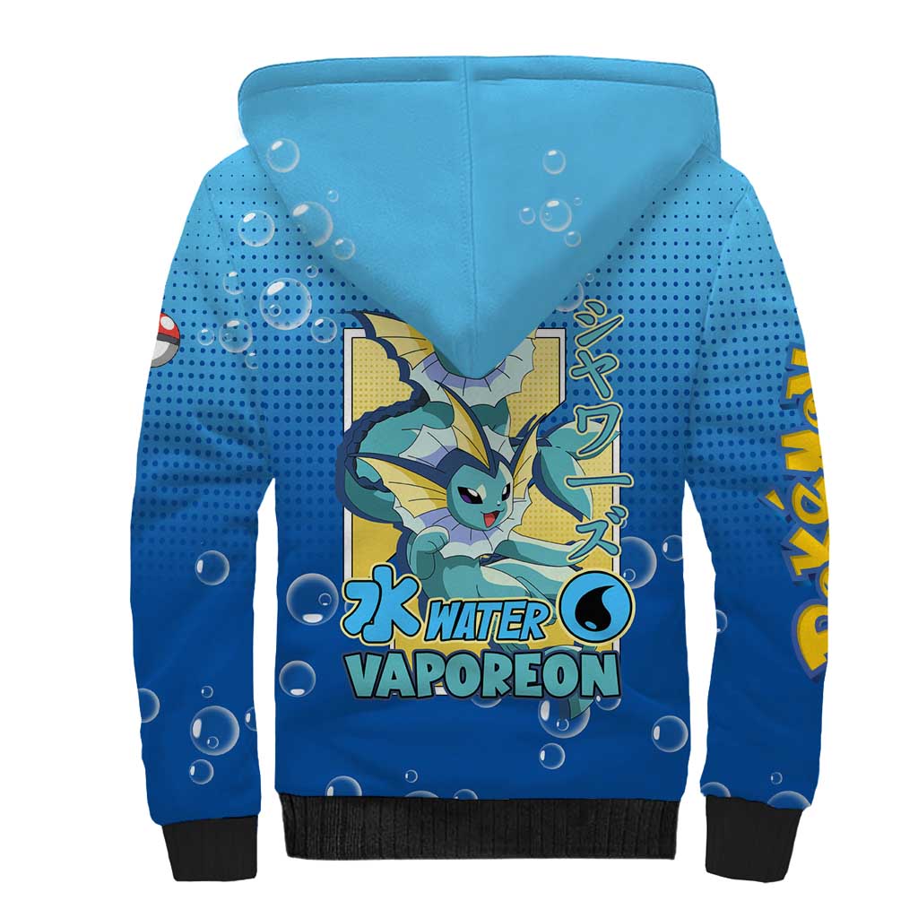 Vaporeon from Poké Sherpa Hoodie with Water Type Ability and Swimming Pose Design - The Mazicc