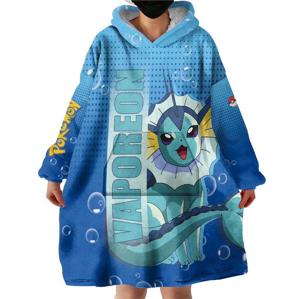 Vaporeon from Poké Wearable Blanket Hoodie with Water Type Ability and Swimming Pose Design - The Mazicc