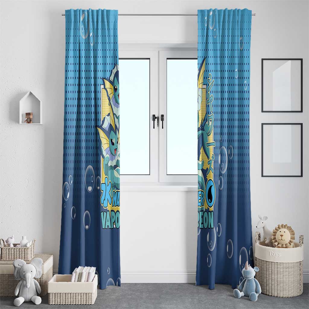 Vaporeon from Poké Window Curtain with Water Type Ability and Swimming Pose Design - The Mazicc