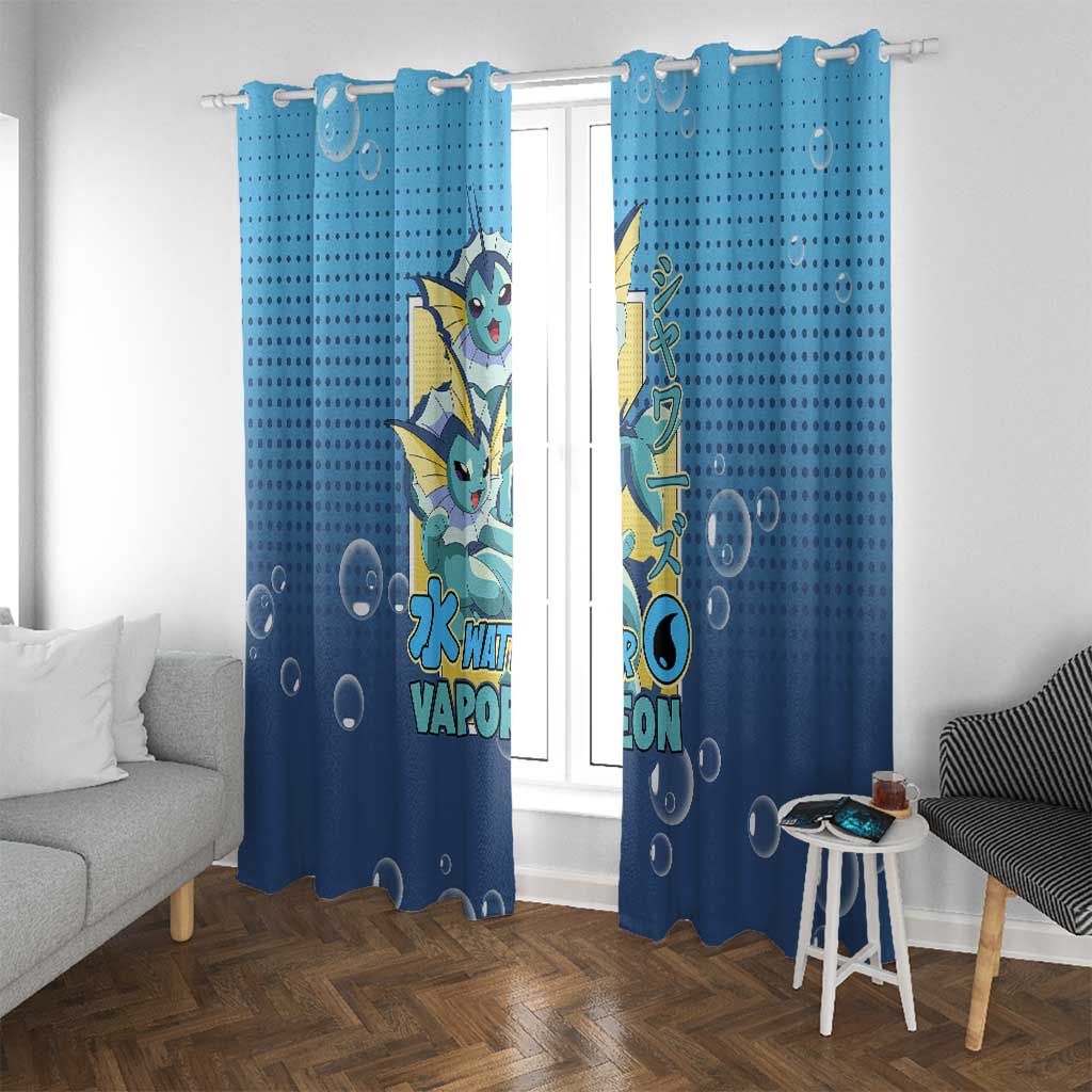 Vaporeon from Poké Window Curtain with Water Type Ability and Swimming Pose Design - The Mazicc