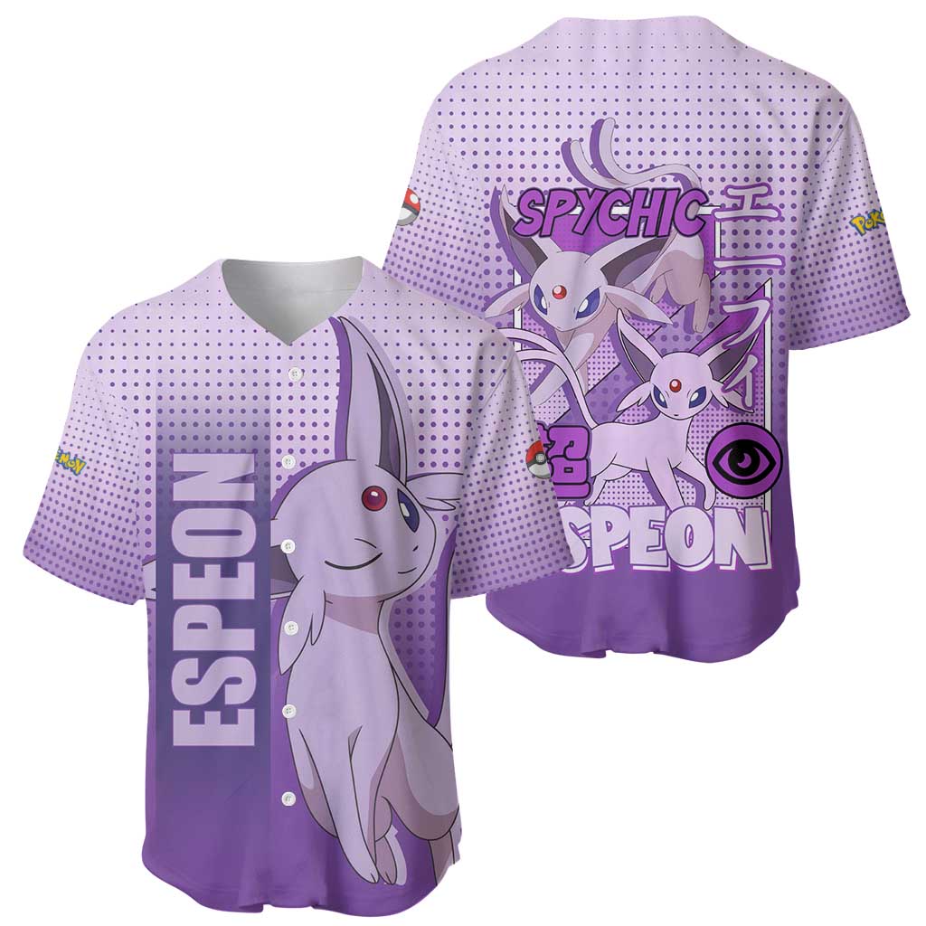 Espeon from Poké Baseball Jersey with Psychic Type Ability and Elegant Pose Design - The Mazicc