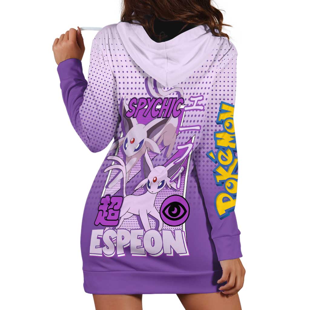 Espeon from Poké Hoodie Dress with Psychic Type Ability and Elegant Pose Design - The Mazicc