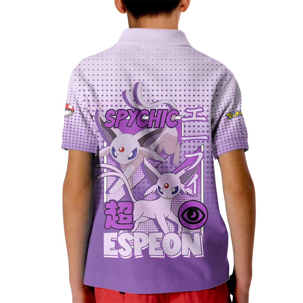 Espeon from Poké Kid Polo Shirt with Psychic Type Ability and Elegant Pose Design - The Mazicc