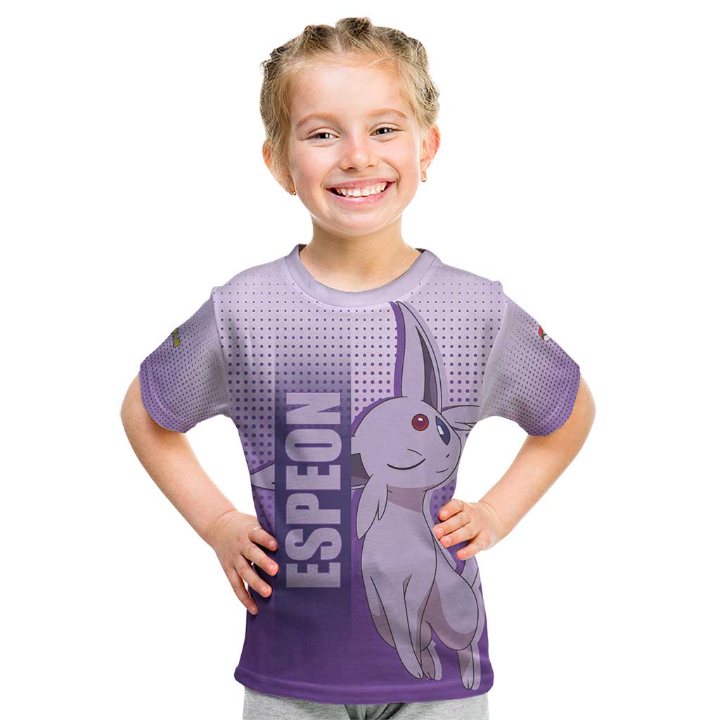 Espeon from Poké Kid T Shirt with Psychic Type Ability and Elegant Pose Design - The Mazicc