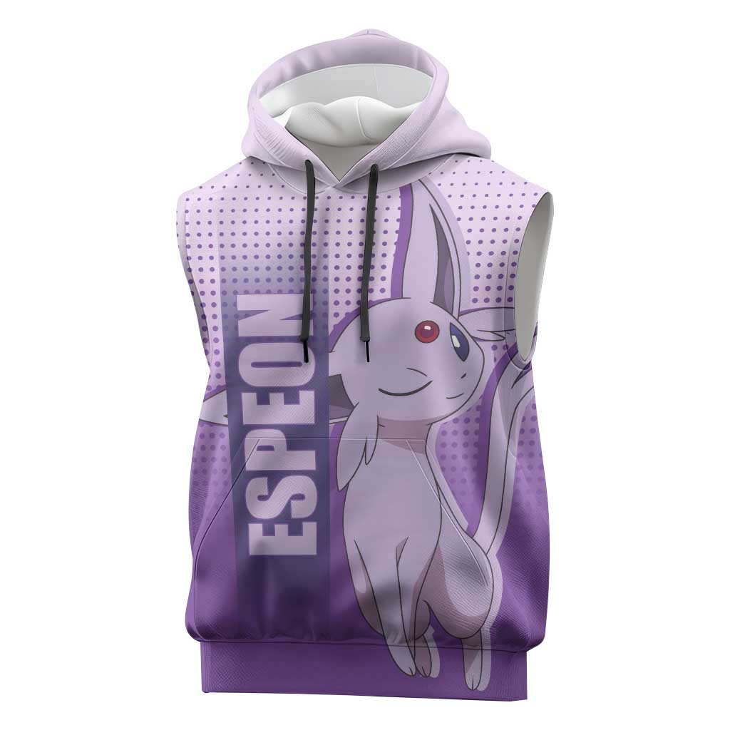 Espeon from Poké Sleeveless Hoodie with Psychic Type Ability and Elegant Pose Design - The Mazicc