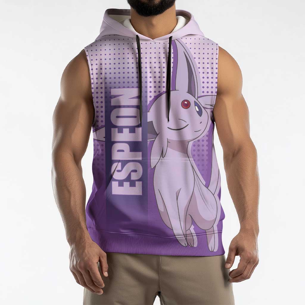 Espeon from Poké Sleeveless Hoodie with Psychic Type Ability and Elegant Pose Design - The Mazicc
