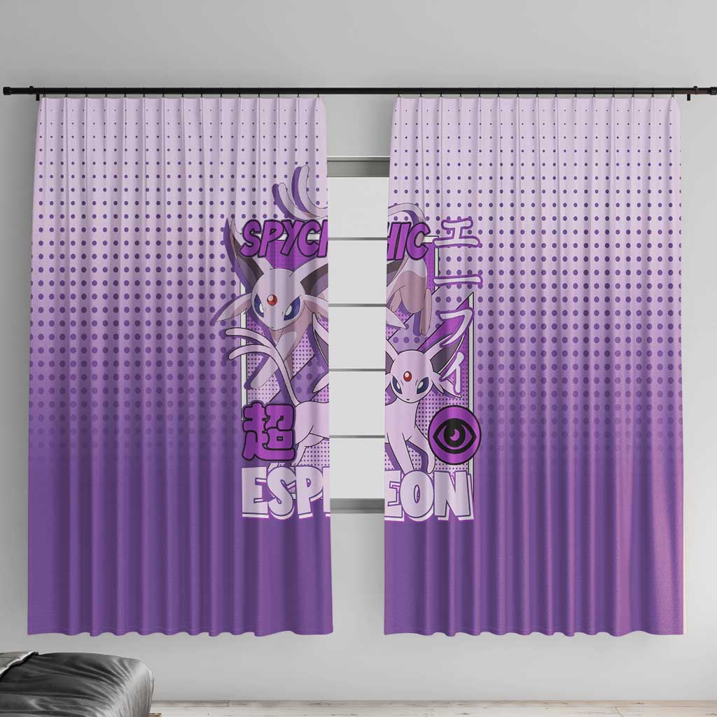 Espeon from Poké Window Curtain with Psychic Type Ability and Elegant Pose Design - The Mazicc