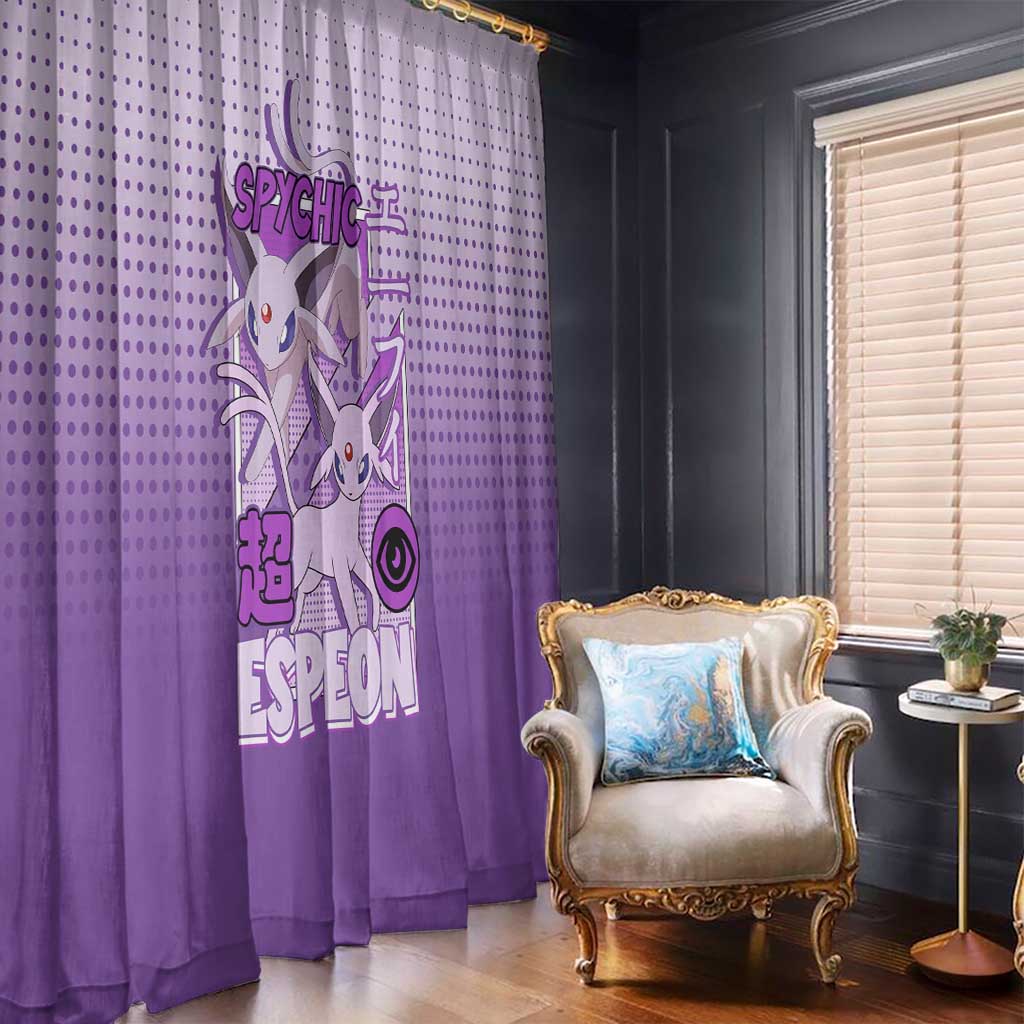 Espeon from Poké Window Curtain with Psychic Type Ability and Elegant Pose Design - The Mazicc