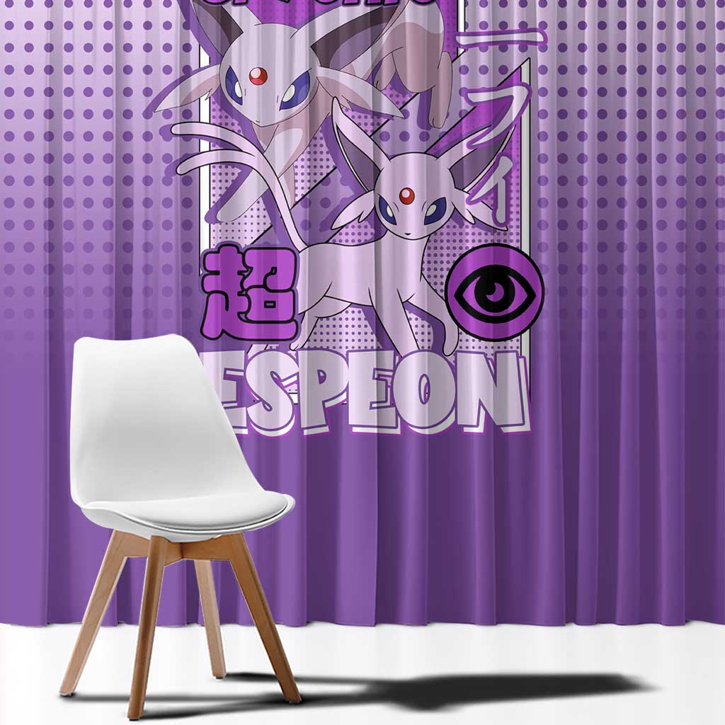 Espeon from Poké Window Curtain with Psychic Type Ability and Elegant Pose Design - The Mazicc