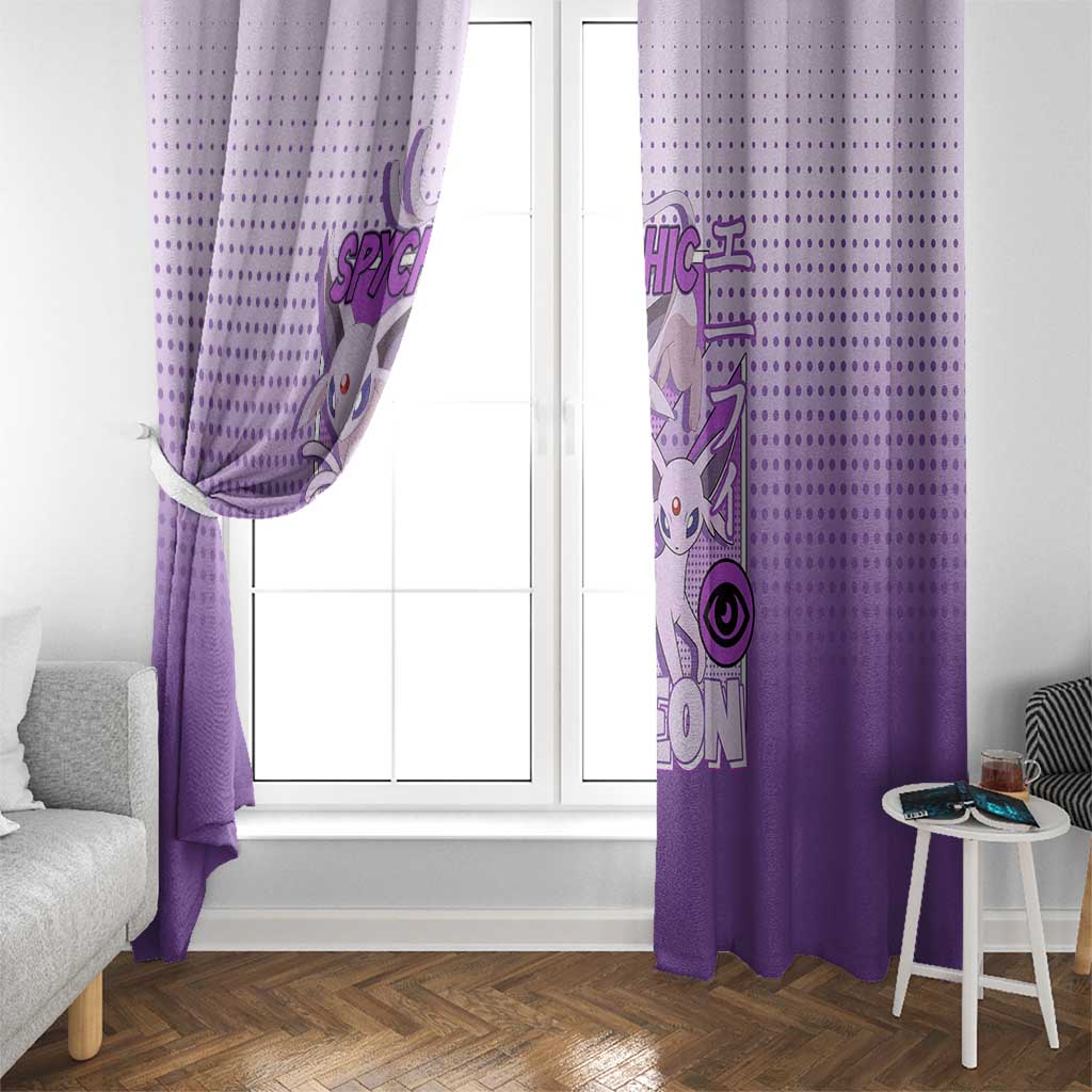 Espeon from Poké Window Curtain with Psychic Type Ability and Elegant Pose Design - The Mazicc