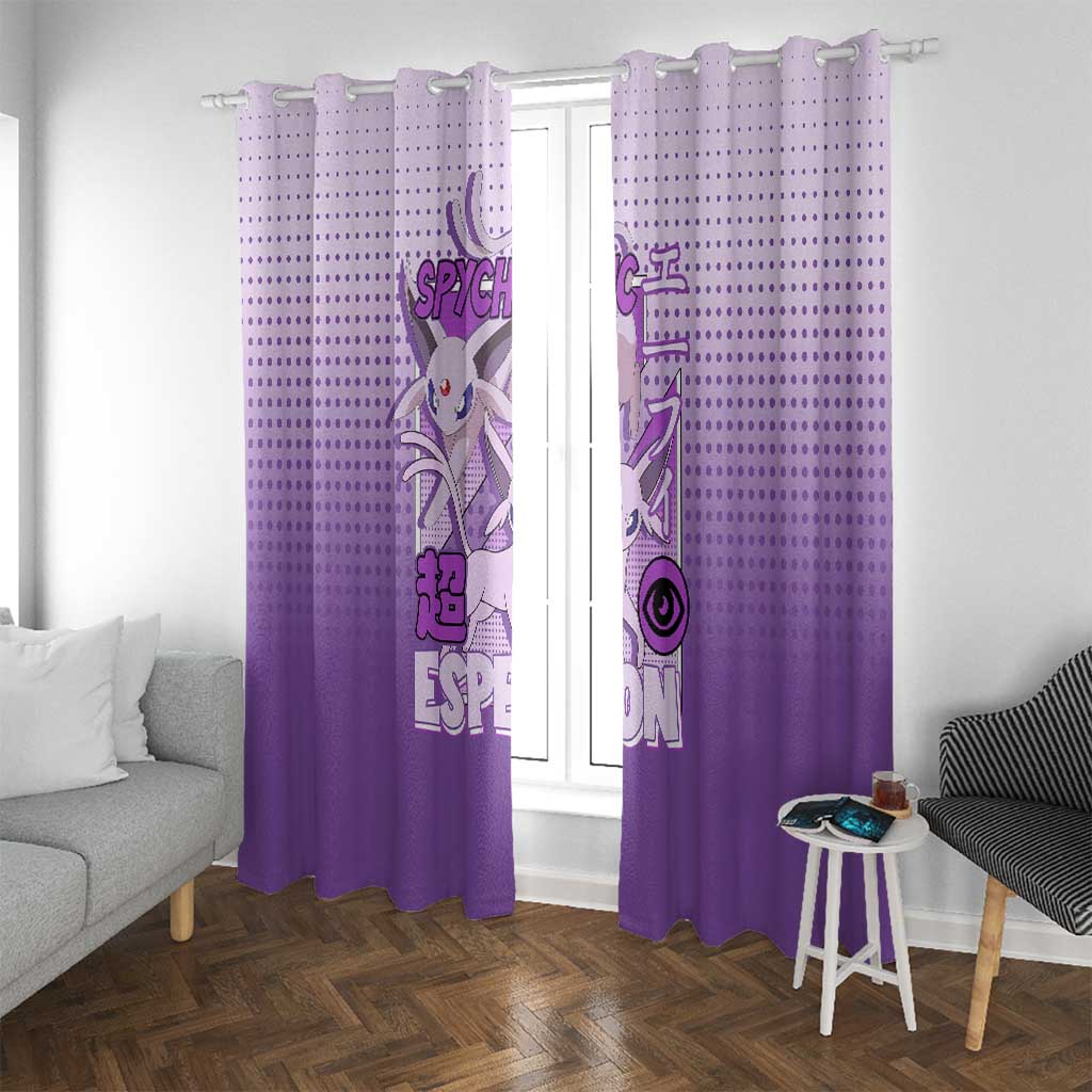 Espeon from Poké Window Curtain with Psychic Type Ability and Elegant Pose Design - The Mazicc
