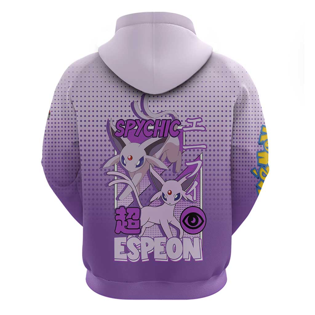 Espeon from Poké Zip Hoodie with Psychic Type Ability and Elegant Pose Design - The Mazicc