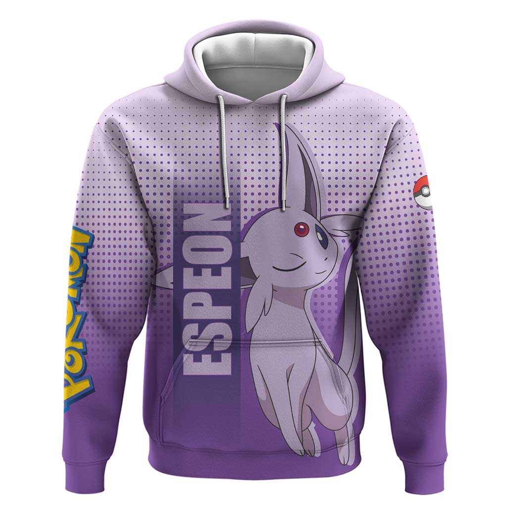 Espeon from Poké Zip Hoodie with Psychic Type Ability and Elegant Pose Design - The Mazicc