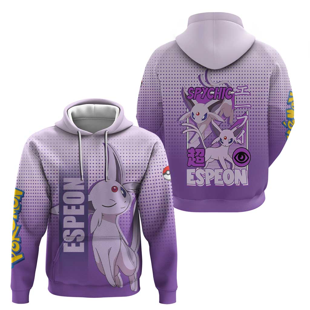 Espeon from Poké Zip Hoodie with Psychic Type Ability and Elegant Pose Design - The Mazicc