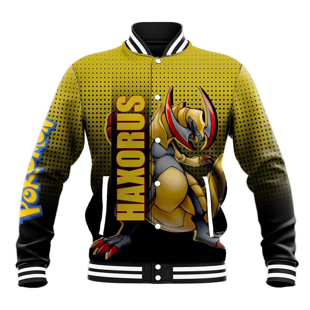 Haxorus from Poké Baseball Jacket with Dragon Type Ability and Battle-Ready Pose Design - The Mazicc
