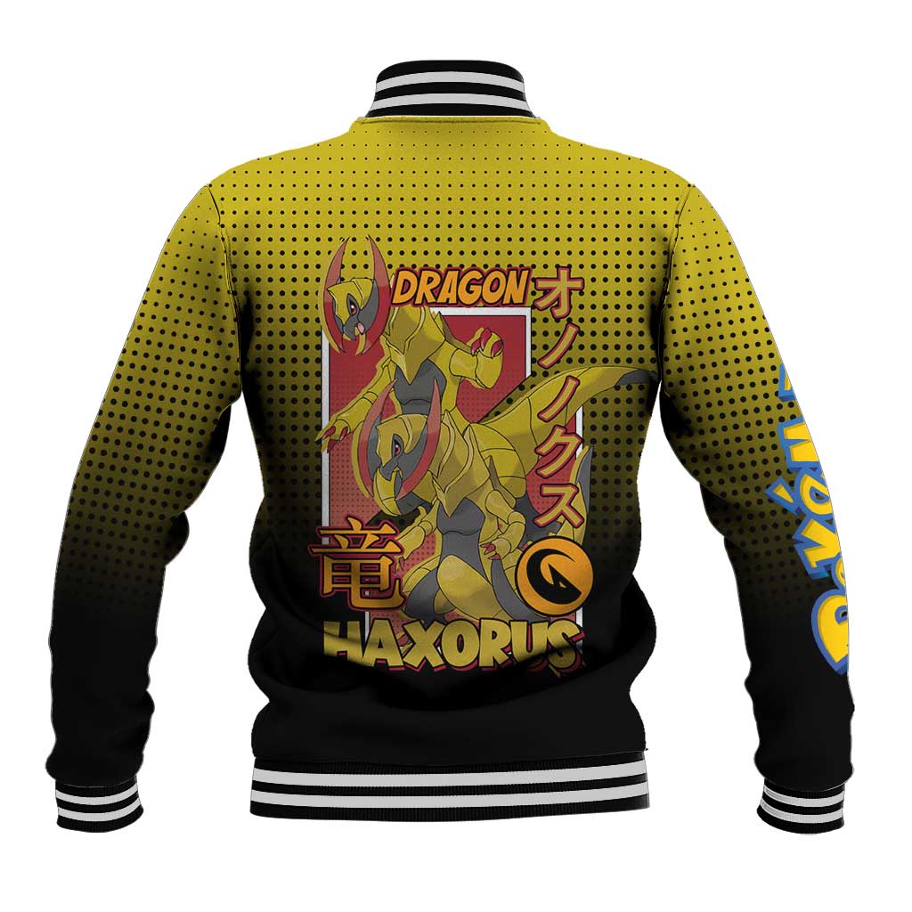 Haxorus from Poké Baseball Jacket with Dragon Type Ability and Battle-Ready Pose Design - The Mazicc