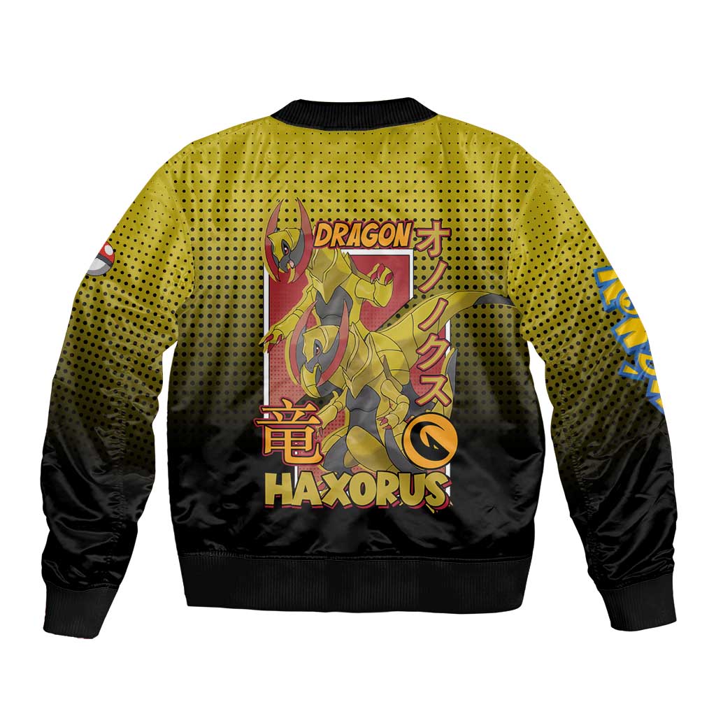 Haxorus from Poké Bomber Jacket with Dragon Type Ability and Battle-Ready Pose Design - The Mazicc