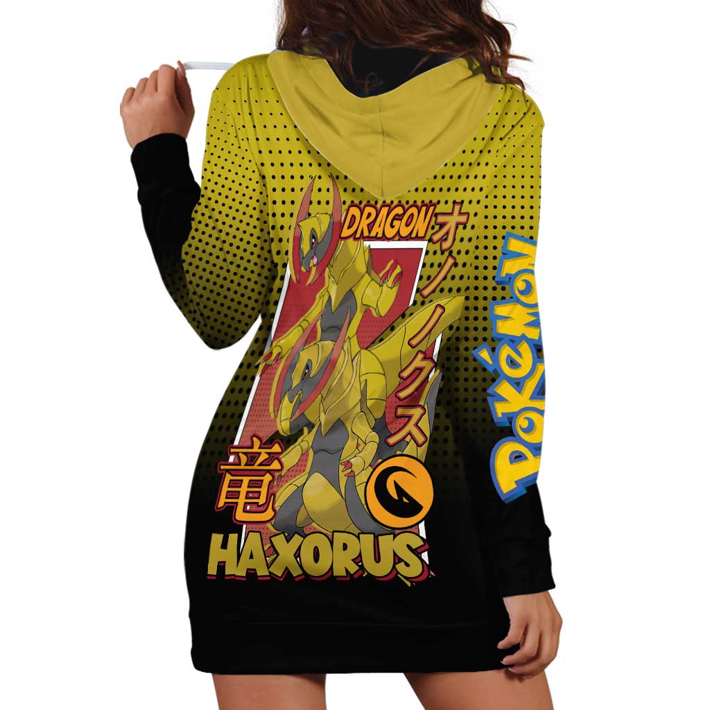 Haxorus from Poké Hoodie Dress with Dragon Type Ability and Battle-Ready Pose Design - The Mazicc