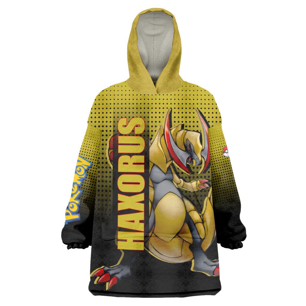 Haxorus from Poké Wearable Blanket Hoodie with Dragon Type Ability and Battle-Ready Pose Design - The Mazicc