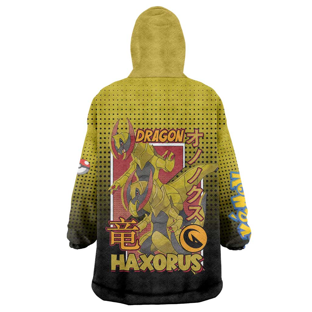 Haxorus from Poké Wearable Blanket Hoodie with Dragon Type Ability and Battle-Ready Pose Design - The Mazicc