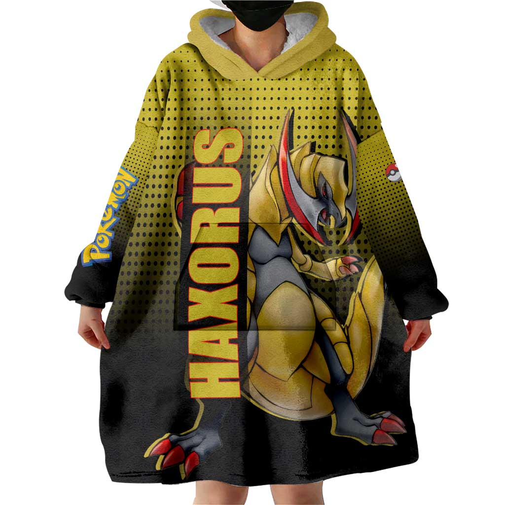 Haxorus from Poké Wearable Blanket Hoodie with Dragon Type Ability and Battle-Ready Pose Design - The Mazicc