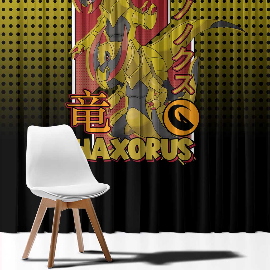 Haxorus from Poké Window Curtain with Dragon Type Ability and Battle-Ready Pose Design - The Mazicc