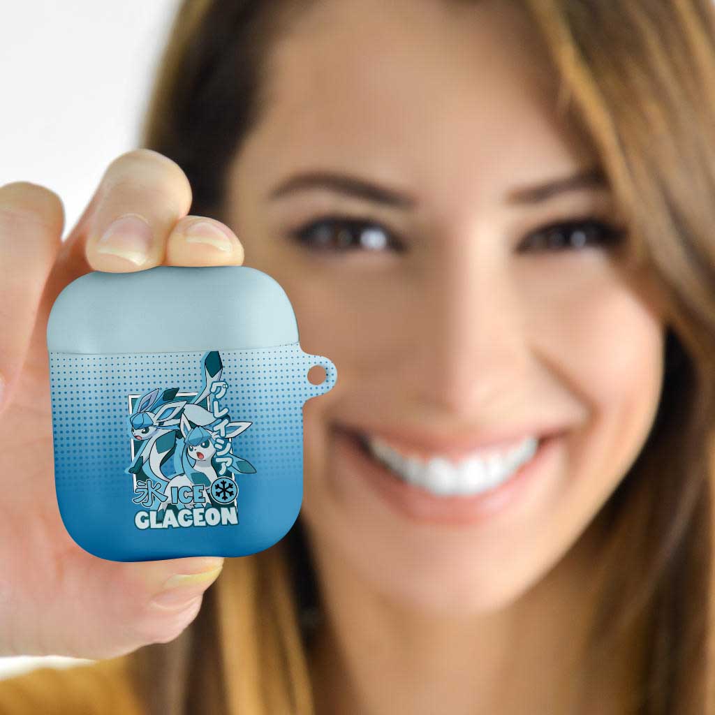 Glaceon from Poké AirPods Case with Ice Type Ability and Elegant Pose Design - The Mazicc
