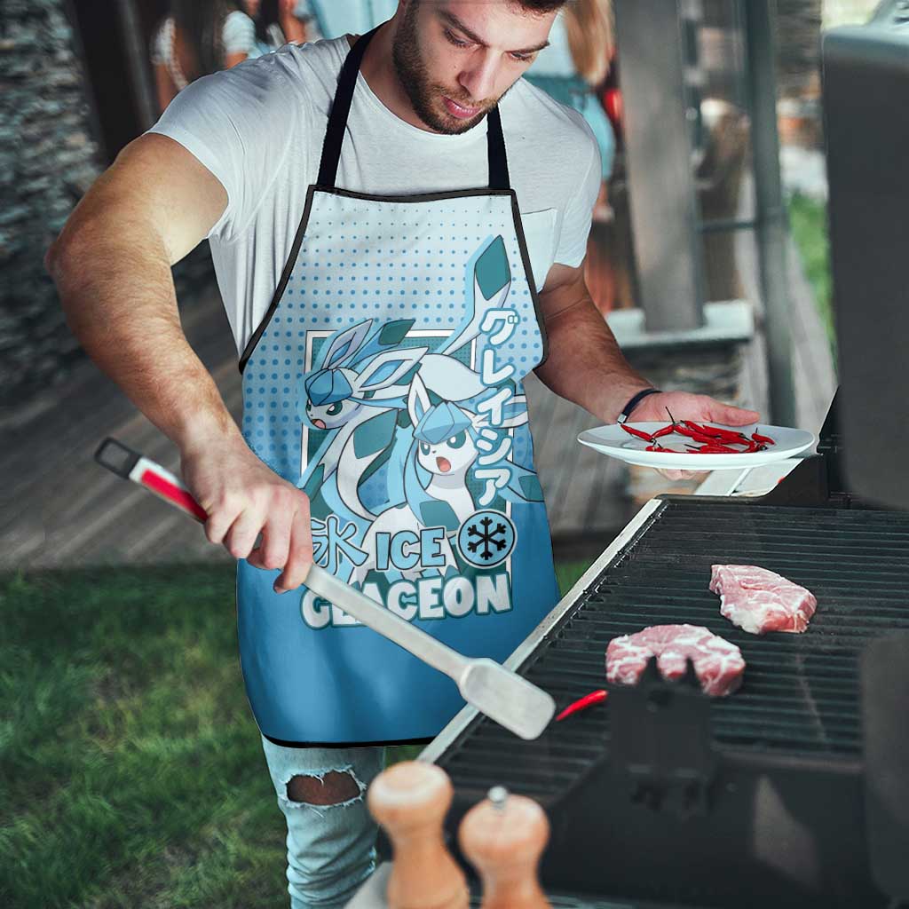 Glaceon from Poké Apron with Ice Type Ability and Elegant Pose Design - The Mazicc