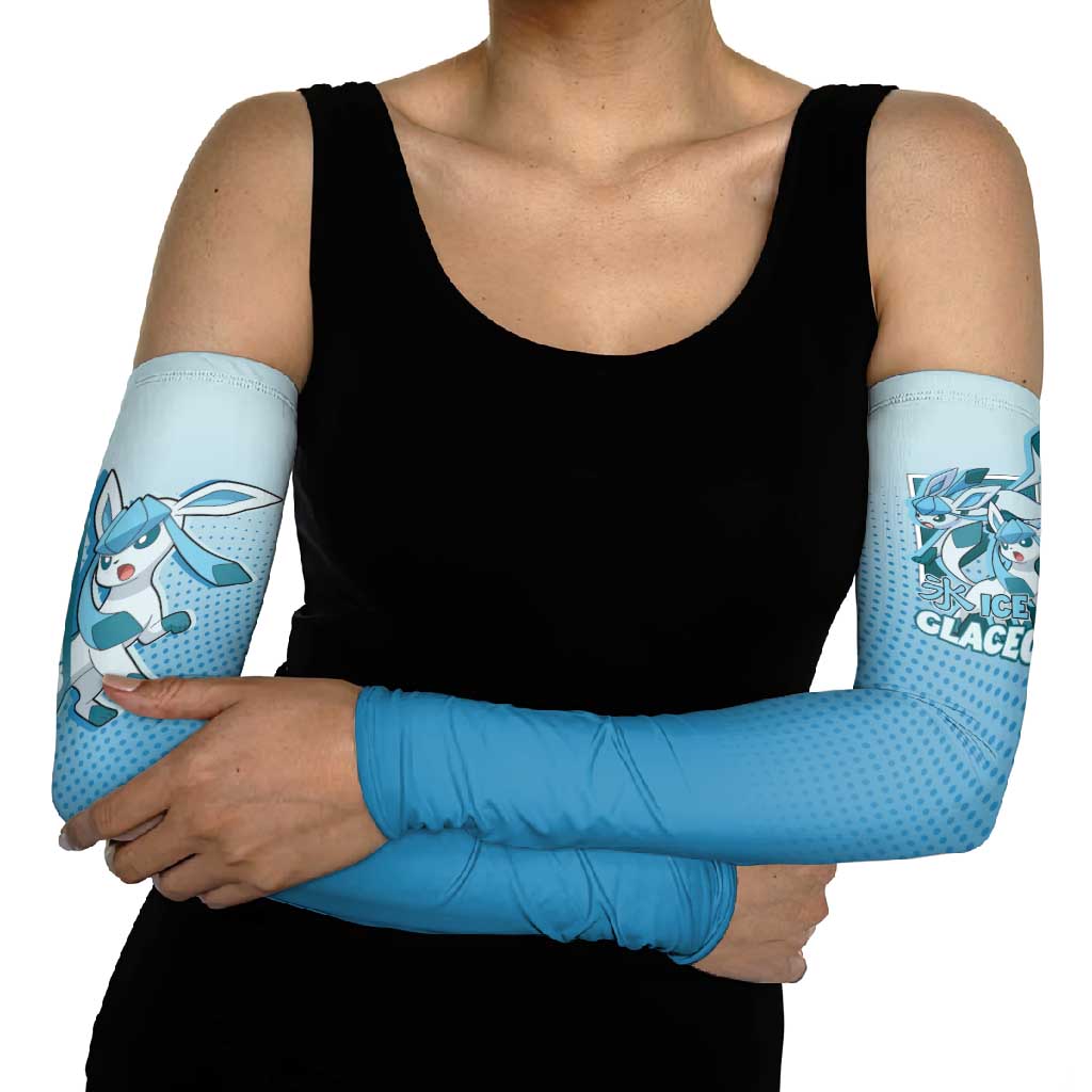 Glaceon from Poké Arm Sleeves with Ice Type Ability and Elegant Pose Design - The Mazicc