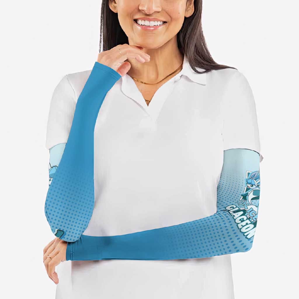 Glaceon from Poké Arm Sleeves with Ice Type Ability and Elegant Pose Design - The Mazicc