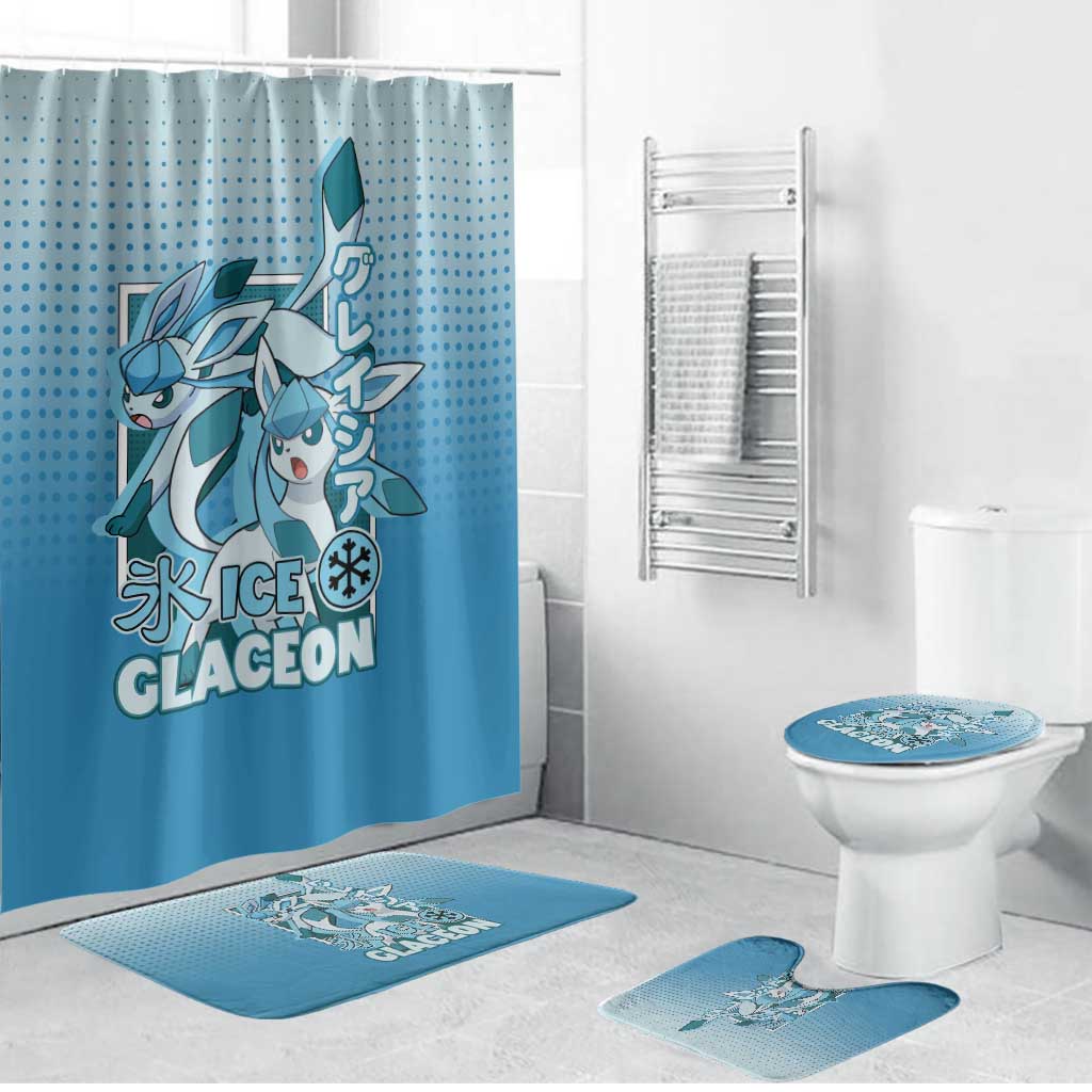 Glaceon from Poké Bathroom Set with Ice Type Ability and Elegant Pose Design - The Mazicc