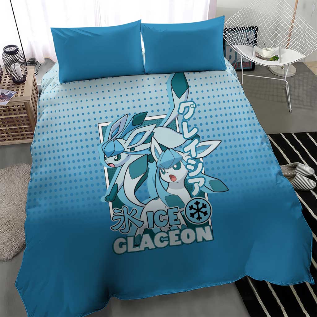 Glaceon from Poké Bedding Set with Ice Type Ability and Elegant Pose Design - The Mazicc